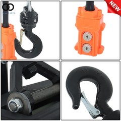 1100LBS 3-in-1 Electric Hoist Dual Remote Overload Protection For Garage