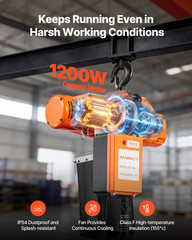 1100LB Electric Chain Hoist 120V 20FT Lift w/ Wireless & Wired Remote