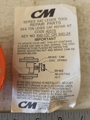 CM 3/4,1.5,3 ton Puller Cap,640 Chain Come-Along, USA~AVG/GD🤠CM3.20.26