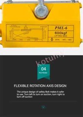 100-600Kg Steel Permanent Magnetic Crane Metal Suction Cup Construction Tools