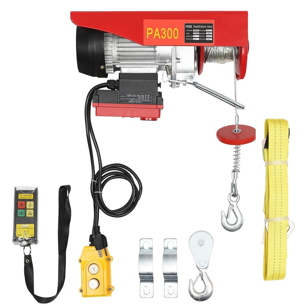 PA300 Electric Hoist Winch 660Lbs Engine Crane Overhead Wireless Remote Control