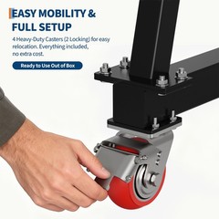 Adjustable Gantry Crane 2 Ton 4400 LBS, 12 Positions i Beam Hoist for Warehouse