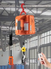 3-in-1 1100LBS Portable Electric Hoist Winch 25ft Lifting Hoist Steel Rope