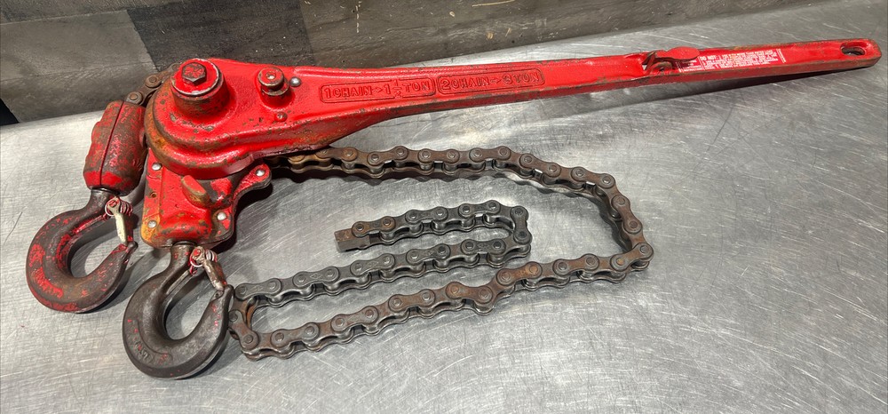 Coffing Hoist 1 Chain-1 1/2 Ton 2 Chain-3 Tons Chain Hoist Used Surplus