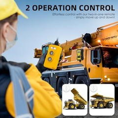 NEWTRY 2-in-1 Crane Remote 12V Wireless Wired Hoist Dump Trailer Controller