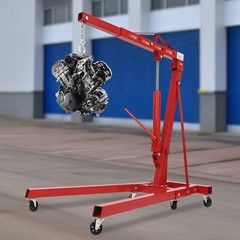2 Ton Folding Engine Hoist Heavy Duty Engine Hydraulic Shop Crane 4 Level Adjust