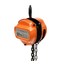 0.25Ton G80 Manganese Steel Hand Chain Hoist 3m Lift Orange Triangle Shell