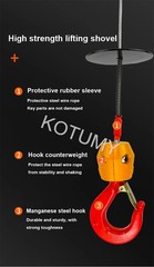 Portable Electric Hoist Wireless Remote Control Crane Portable Lifting Winch