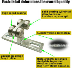 Electric Hoist Installation Roller Trolley 4 Wheel Trolley Assembly Silent for u