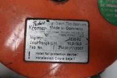 Packers Kromer 7230-02 Tool Balancer 10-15lb