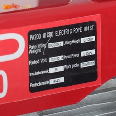 PA200 440LBS Electric Hoist 40ft Lifting Garage Lift Hoist for Garage, Factories