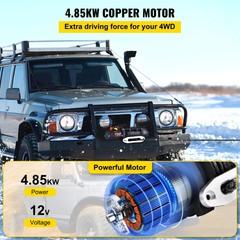 13500LBS12V Electric Winch Synthetic Waterproof Off-Road Recovery 4×4 Truck ATV