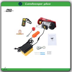 1320lbs Mini Electric Hoist 14ft Wired+328ft Wireless Remote Control 110V 1150W