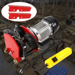 2200lbs Electric Wire Rope Hoist Trolley Overhead Motor Winch Hoist Garage Crane