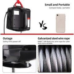 110V Wireless Electric Hoist Crane Winch Hook Pulley 500KG/1100LBS with Remote