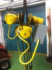(#558) 2 Ton Yale Electric Chain Hoist – 10’lift, 16 FPM, Motorized Trolley, 3ph