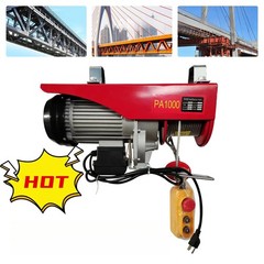 Portable Mini Electric Hoist 110/220V Small Wire Rope Electric Winch Crane