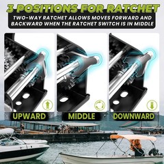 Heavy Duty Hand Winch for Boat Trailers, 2500lbs Crank Winch with 23FT Strap,…