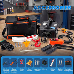 Electric Hoist PRO with Single/Double Hook, 1100Lb Electric Winch 110V 120V, 2 W