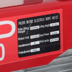 PA200 440lbs / 200kg 110V Mini Electric Hoist 6.6 ft Wired Remote Control