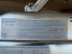 Tractel Griphoist TU-28 3,000lb Wire Rope Manual Cable Hoist Used #2