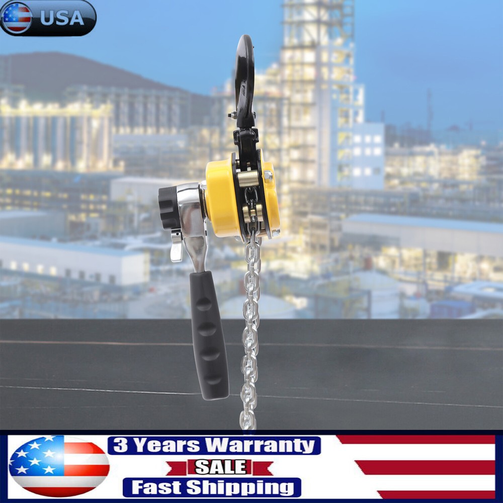 1/4 Ton Lever Block Chain Hoist Come Along Puller Ratchet Type 5FT Lift 550Lbs