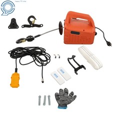 1100lbs/500kg 3in1 Portable Electric Hoist Winch Wire/Wireless Remote Control