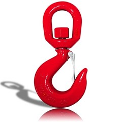 3 Ton Swivel Hooks, Heavy Duty 360° Rotating Crane Hook with Safety Latch,