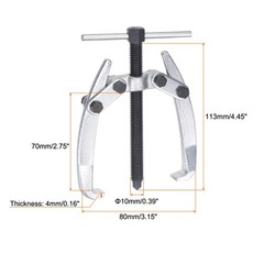 3.15″ 2-Jaw Gear Puller for Bearings Pulleys Remove High Carbon Steel