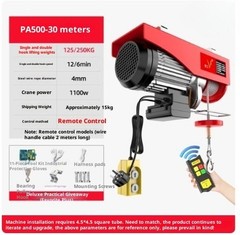 Mini Electric Hoist with Wireless Remote Control 220V Small Crane for Home Use