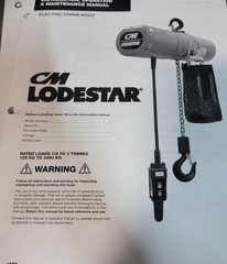 CM Model F 1/2 ton Electric Hoist, 16 fpm 4.8 mpm w/ stand