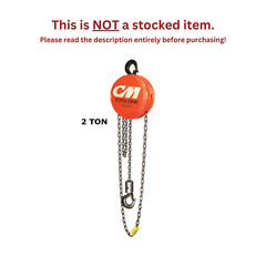 CMCO CYCLONE SERIES 646 MANUAL HAND CHAIN HOIST – 2 TON CAPACITY – 10 FT LIFT