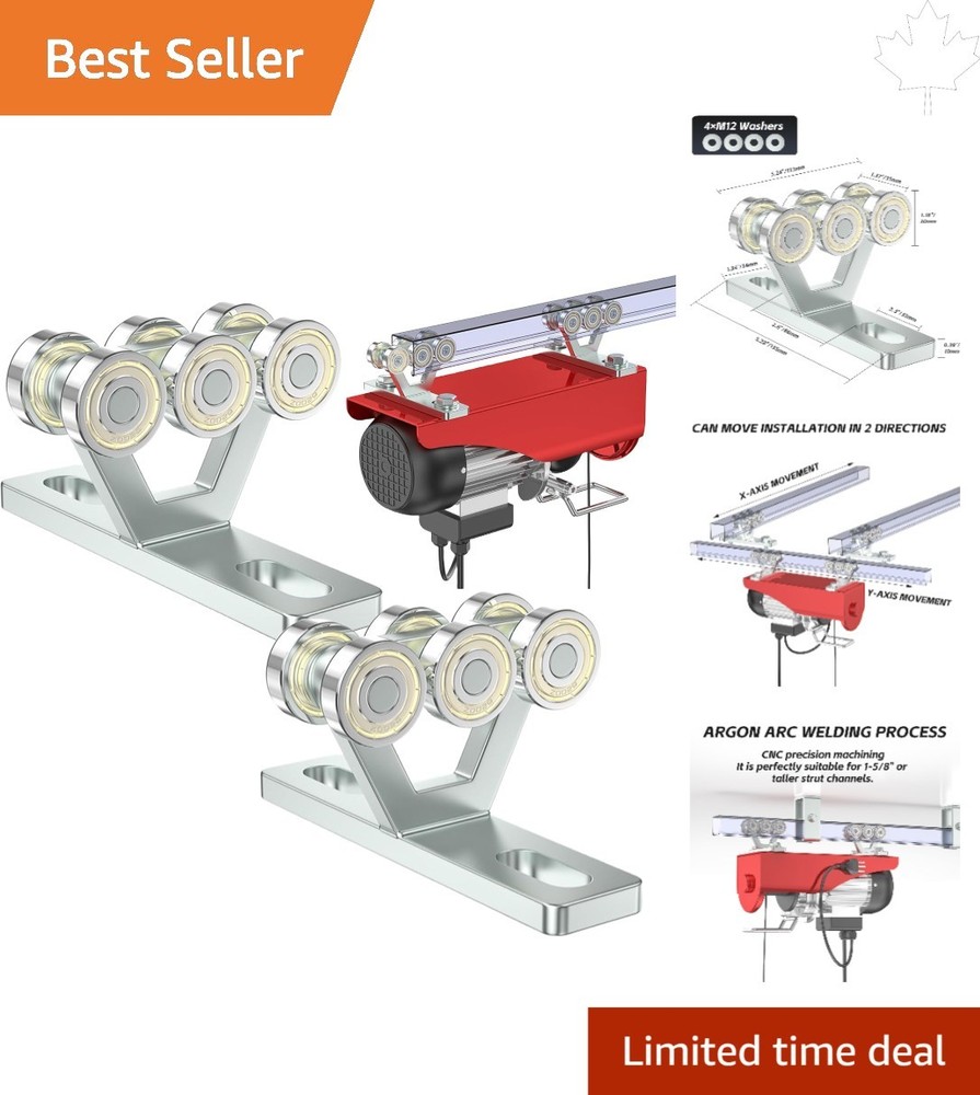 Two-Way 6 Wheel Hoist Trolley with Impact-Resistant Design for Easy Installation