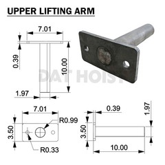 8-Ton Hydraulic Scissor Hoist Kit–Short Lower Arm–Fits 10–14′ Dump Bodies DH-516
