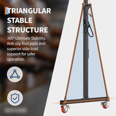 IdealHouse 1 Ton Adjustable Gantry Crane 2200 lbs Portable Shop Crane Frame