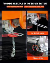 2-in-1 Electric Hoist with Remote, 440lbs Capacity, 65.6ft Lift Height