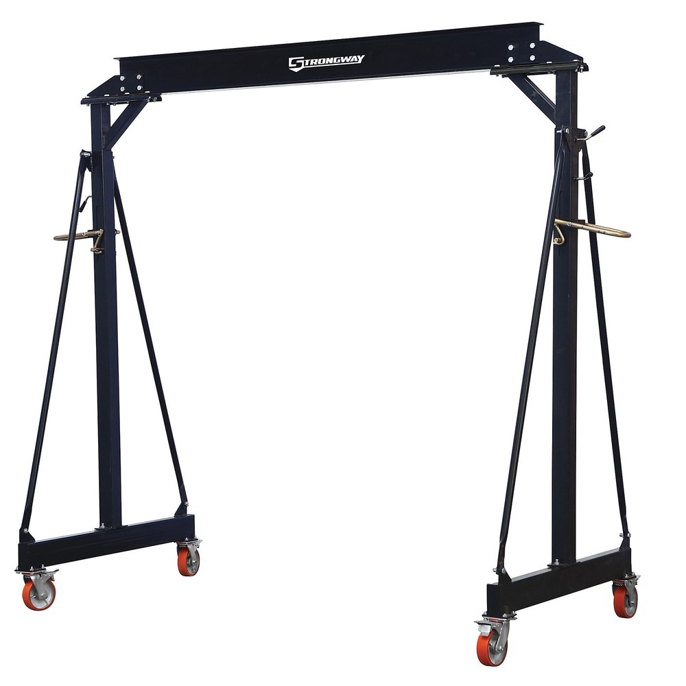 Strongway Adjustable Gantry Crane, 4000-Lb. Capacity, 7.8ft.–11.7ft. Lift