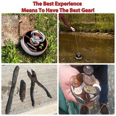 FINDMAG Magnet Fishing Kit with Case Magnets 3.54 in (90mm), black