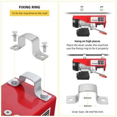 Electric Hoist w/Remote Control, 110V Lifting Height Electric Winch for Workshop