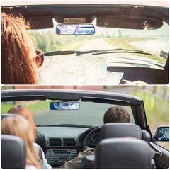 Universal 9.6” Rear View Mirror with Suction Cup for Cars, Trucks, SUVs, Vans