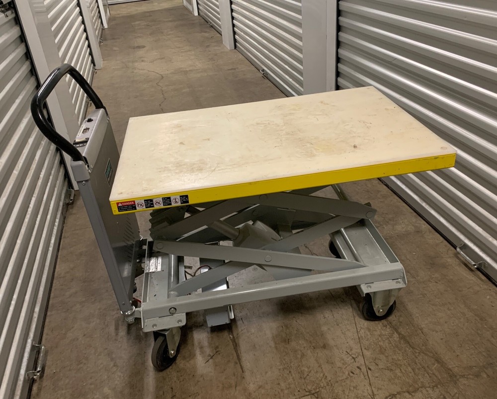 HANAOKA SHARYO 220lbs Electric Hoist Table – Model PLM-100 – w/brake – SMOOTH