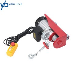 850W Electric Hoist 880lbs Crane Winch with Wired Remote Control 110V