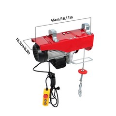 Mini Electric Hoist 2200LBS With Wire Remote Control&Single/Double Slings