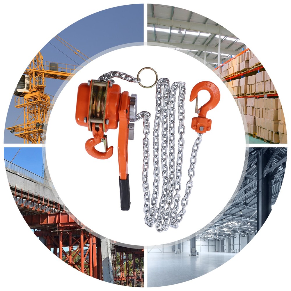 3/4-Ton Chain Hoist Chain Ratchet Lever Block Chain Hoist Come Along Lift Puller