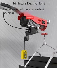 Mini Electric Hoist 220V for Home Renovation Lifting Compact Winch Hoist