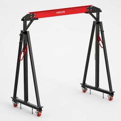 Gantry Crane 1 Ton 2200 LBS, Adjustable Steel Lift Crane with Locking Wheels