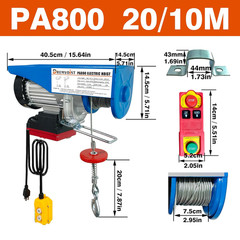 Electric Hoist with Remote Control,1760Lbs Electric Hoist 110 Volt,Electric Hois