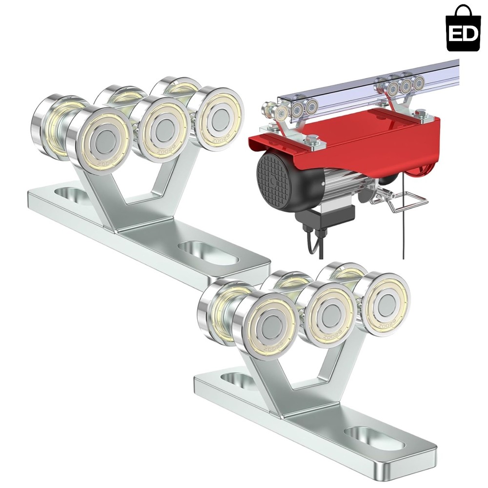 High-Strength 6-Wheel Hoist Trolley for Effective Lifting – Fits 1-5/8″ Channels