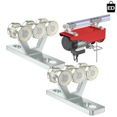 High-Strength 6-Wheel Hoist Trolley for Effective Lifting – Fits 1-5/8″ Channels