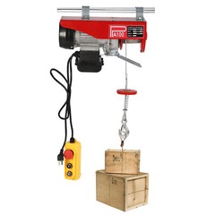 110/220 lbs Electric Hoist Winch Lifting Engine Crane Ceiling Pulley Overhead